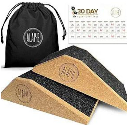 ALAIYE Squat Wedge Blocks - Pack of 2 Non-Slip Slant Board for Legs, Ankle, Calf Stretching - Squat Ramps for Lower Body Strength, Planks, Yoga